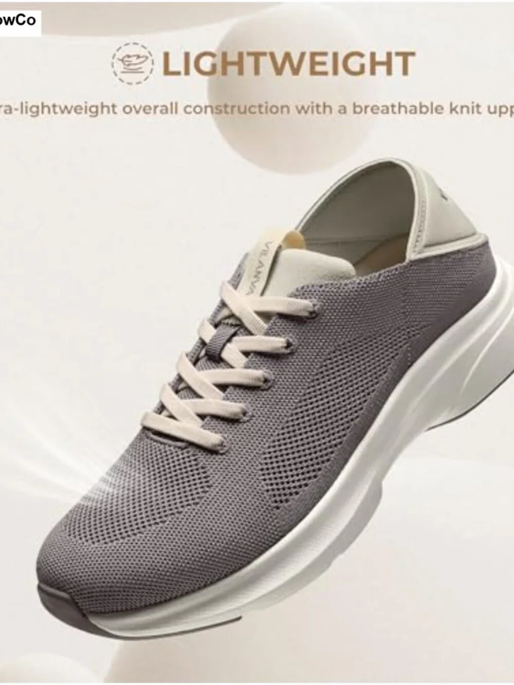 Convertible Fold-Down Heel Walking Shoes with Breathable Knit Upper, Cushioned